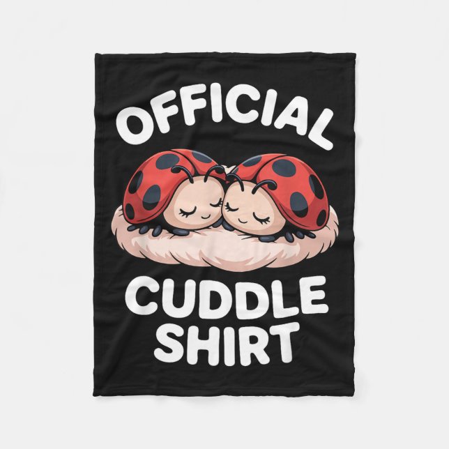 Cobertor De Velo Cuddle Shirt Cute Ladybug Couple Cozy  (Frente)