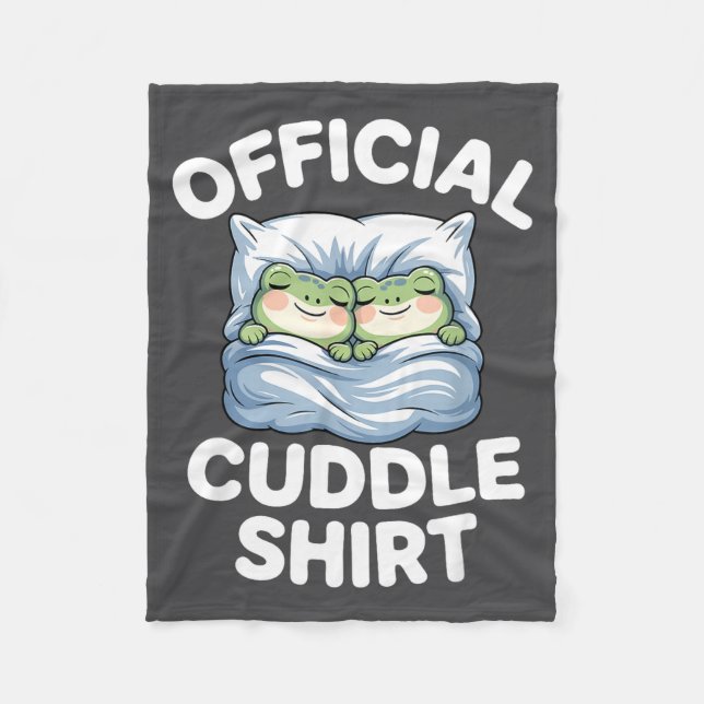 Cobertor De Velo Cuddle Shirt Funny Cute Frogs Cozy  (Frente)