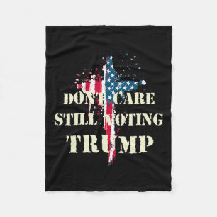 Cobertor De Velo Cuidados Ainda Votando Bandeira Americana Trump Cr