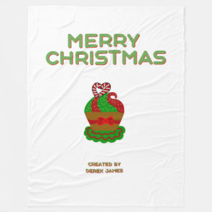 Cobertor De Velo Cupcake de Natal Grande Folha