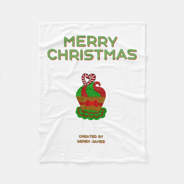Cobertor De Velo Cupcake de Natal - Pequeno Portão (Frente)