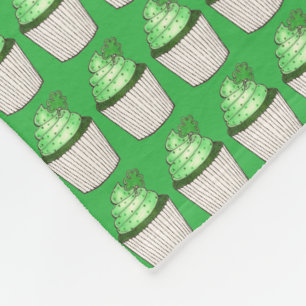 Cobertor De Velo Cupcake de Shamrock do Dia de São Patrício Lucky G