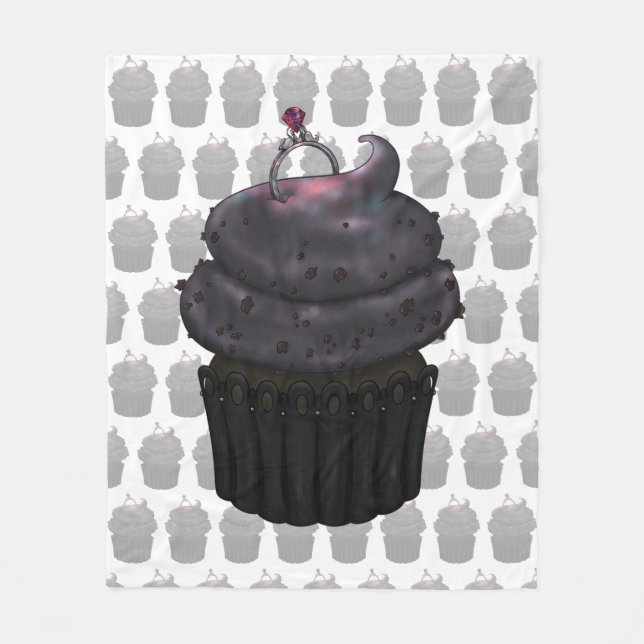 Cobertor De Velo Cupcake Noivado doce (Frente)