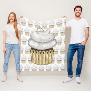 Cobertor De Velo Cupcake Noivado doce