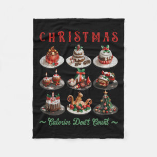 Cobertor De Velo Cupcakes de Natal Calorias de Natal Não Contem Saú