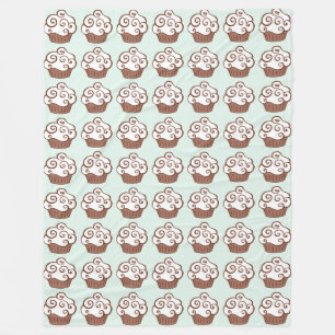 Cobertor De Velo Cupcakes Mint Green Blanket