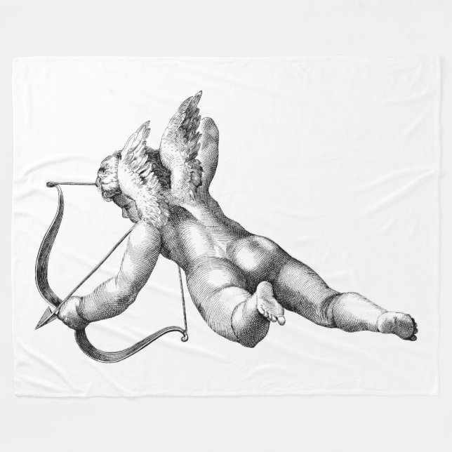 Cobertor De Velo Cupido (Deus do Amor) Fleece Blanket (Frente (Horizontal))