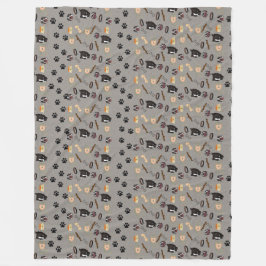 Cobertor De Velo Cuppies e pegadas em castanho de Zorba