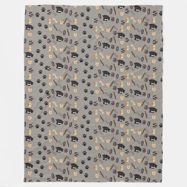 Cobertor De Velo Cuppies e pegadas em castanho de Zorba (Frente)