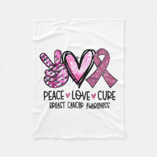 Cobertor De Velo Cura do Amor Laço Rosa Conscientização Câncer de M
