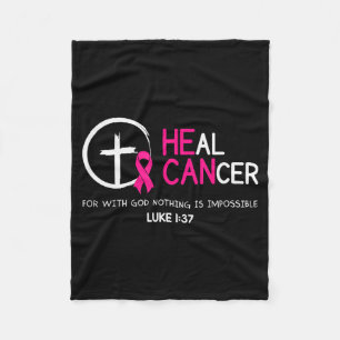 Cobertor De Velo Cure Câncer Acredite em Deus Cristão Câncer de Mam