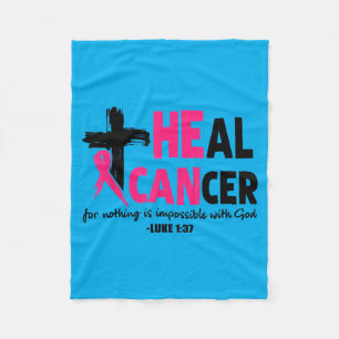 Cobertor De Velo Cure Câncer Acredite em Deus Cristão Câncer de Mam
