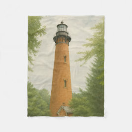 Cobertor De Velo Currituck Beach Lighthouse Watercolor