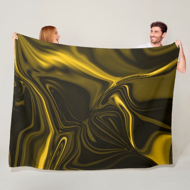 Cobertor De Velo Curvas amarelas ou douradas em alguma imagem marro (In Situ)