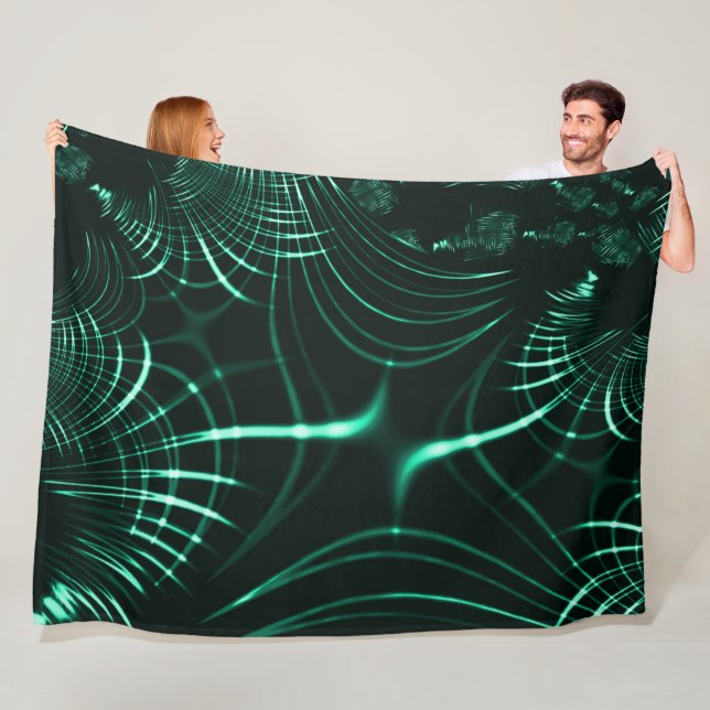 Cobertor De Velo Curvas pontiagudas em mistura de verde-selva e men (In Situ)