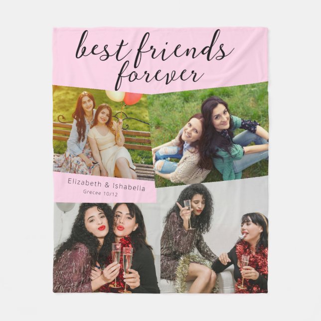 Cobertor De Velo Custom Best Friend Photo Gift for Your Bestie (Frente)
