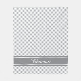 Cobertor De Velo Custom Color and Name Classic Gingham Check