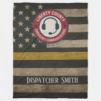 Cobertor De Velo Custom Dispatcher Thin Gold Line Blanket