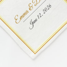 Custom Elegant Minimalist Wedding Names & Date 