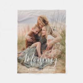 Cobertor De Velo Custom Mom Established Modern Script Photo