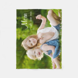 Cobertor De Velo Custom Mom Established Modern Script Photo