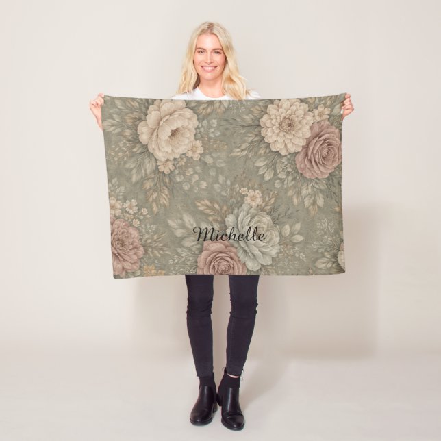 Cobertor De Velo Custom Name Muted Suede Tone (In Situ)