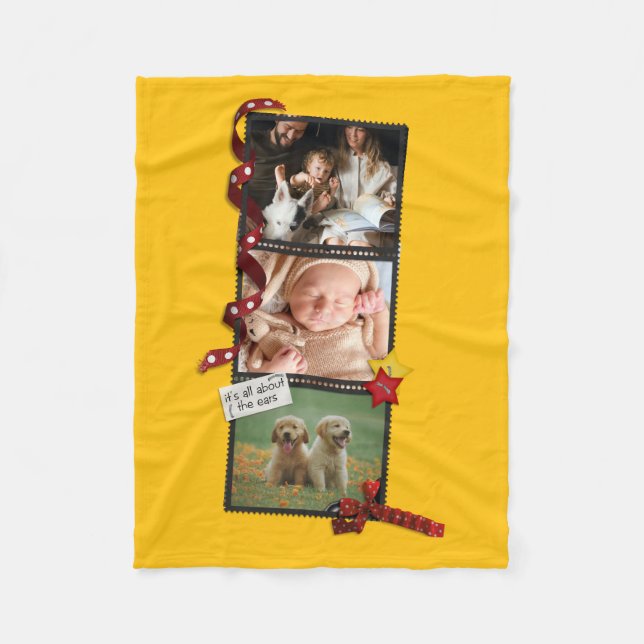 Cobertor De Velo Custom Photo Blanket Collage, Picture Blanket (Frente)