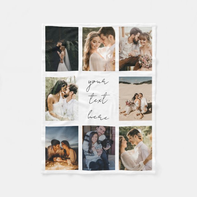 Cobertor De Velo Custom Photo Collage Personalized Picture Family (Frente)