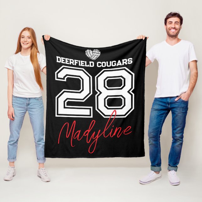 Cobertor De Velo Custom Volleyball Name Number School  (In Situ)