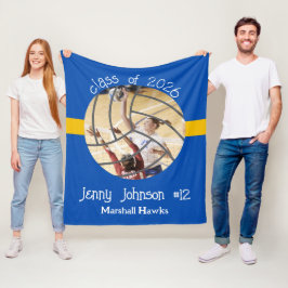 Cobertor De Velo Custom Volleyball Picture Senior Night Graduation