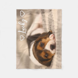 Cobertor De Velo Customizable Pet Photo and Name