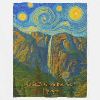 Cobertor De Velo Customize van Gogh Yosemite Valley Family Vacation