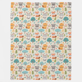 Cobertor De Velo Cute Animal Friends Seamless Pattern – Playful Kid
