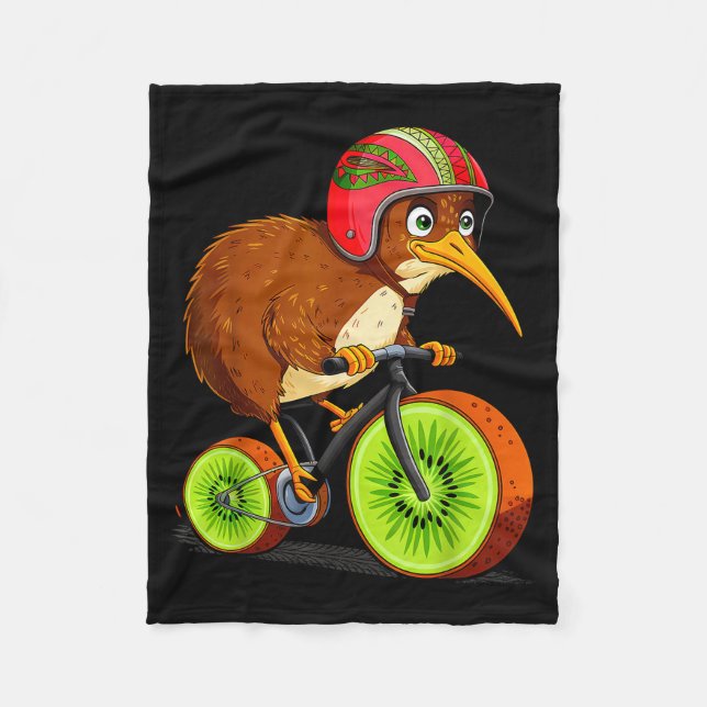 Cobertor De Velo Cute Animal Kiwi Cycling New Zealand  (Frente)
