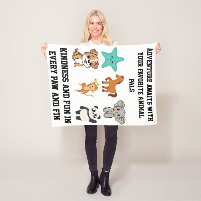 Cobertor De Velo Cute animals blanket for kids (In Situ)