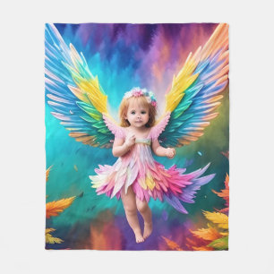 Cobertor De Velo Cute Baby Angel Wings Art-38424