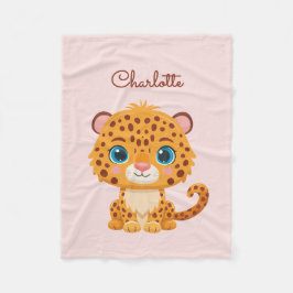 Cobertor De Velo Cute Baby Leopard Safari Animal Kids