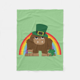 Cobertor De Velo Cute Bigfoot Leprechaun