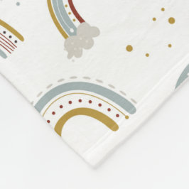 Cobertor De Velo Cute Boho Rainbow Patterno Kids Fleece Blanket