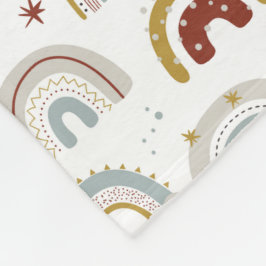 Cobertor De Velo Cute Boho Rainbow Patterno Kids Fleece Blanket