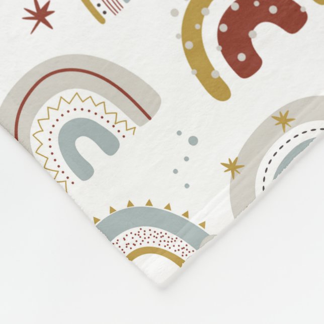 Cobertor De Velo Cute Boho Rainbow Patterno Kids Fleece Blanket (Quina)