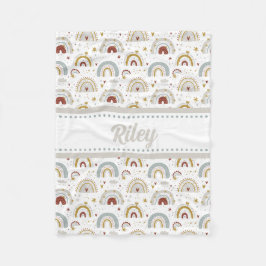 Cobertor De Velo Cute Boho Rainbow Patterno Kids Fleece Blanket