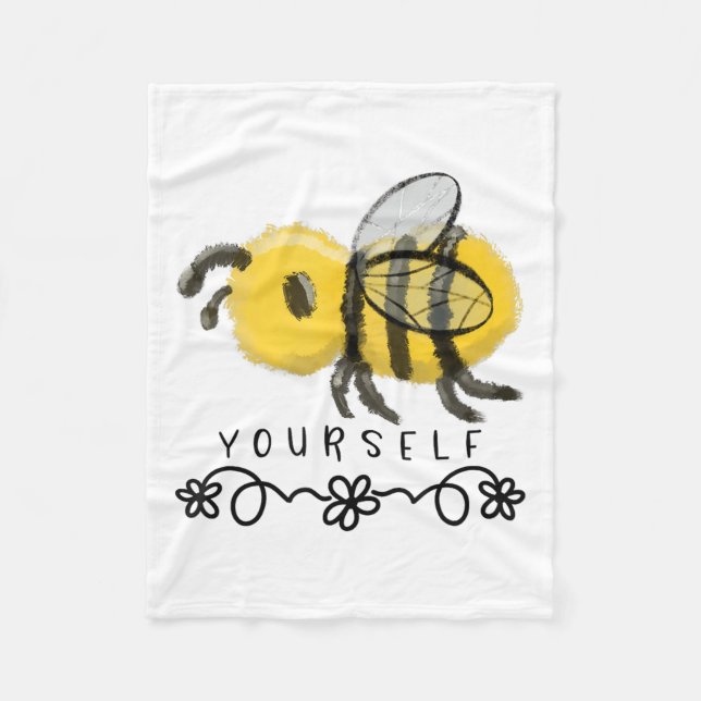 Cobertor De Velo Cute Bumblebee Bee Yourself  (Frente)