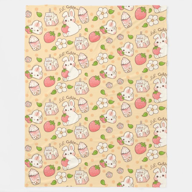 Cobertor De Velo Cute Bunny Pattern (Frente)