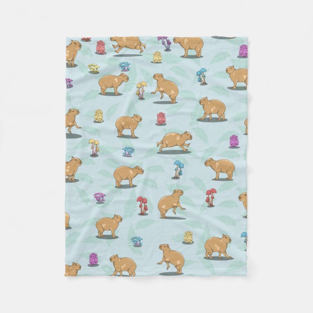 Cobertor De Velo Cute capybara Pattern (Frente)