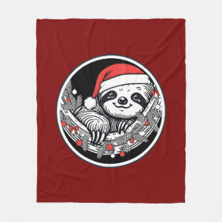 Cobertor De Velo Cute Christmas Sloth Blanket