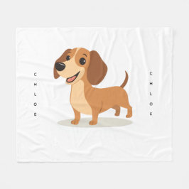 Cobertor De Velo Cute Dachshund Dog Blanket – Cozy Illustrated Pet