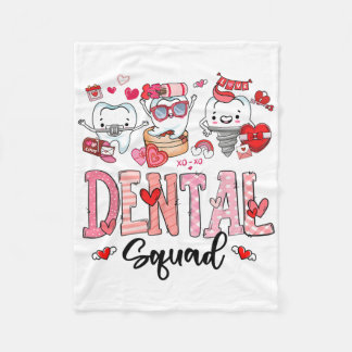 Cobertor De Velo Cute Dental Squad Happy Valentine's Day 