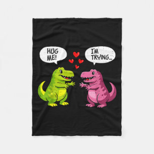 Cobertor De Velo Cute Dinossauro T Rex Abraço Dia dos Namorados Cas