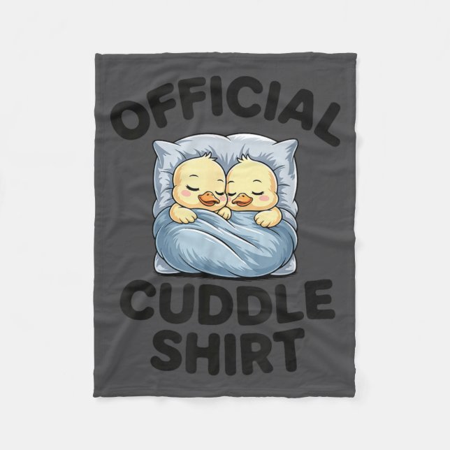 Cobertor De Velo Cute Duck Couple Snuggle Cuddle  (Frente)